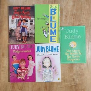 JUDY BLUME CHILDREN BOOK LOT 5 Books Fudge, Shelia, 4th Grade Nothing, Kangaroo